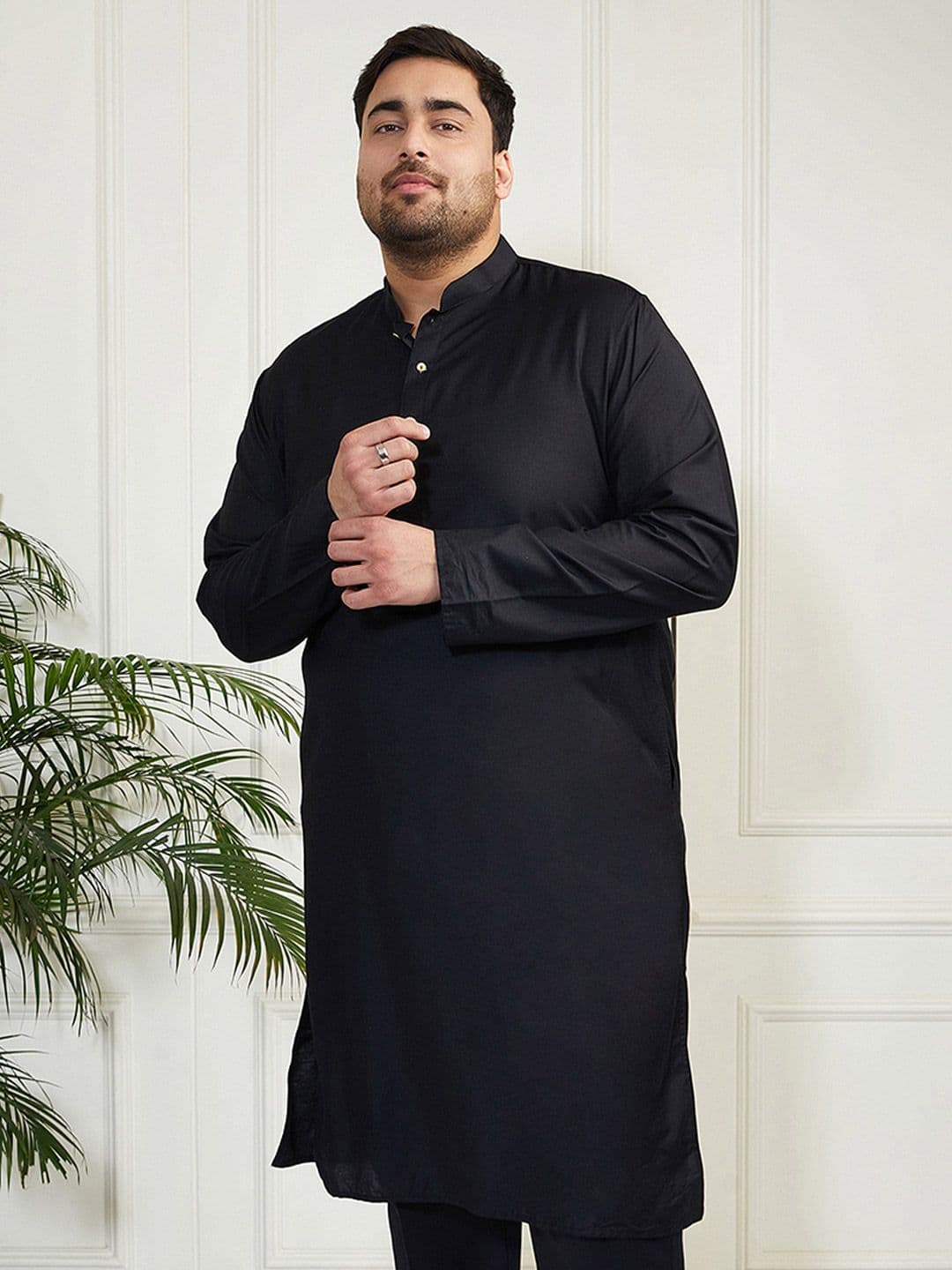 VASTRAMAY Mandarin Collar Straight Kurta - view 1