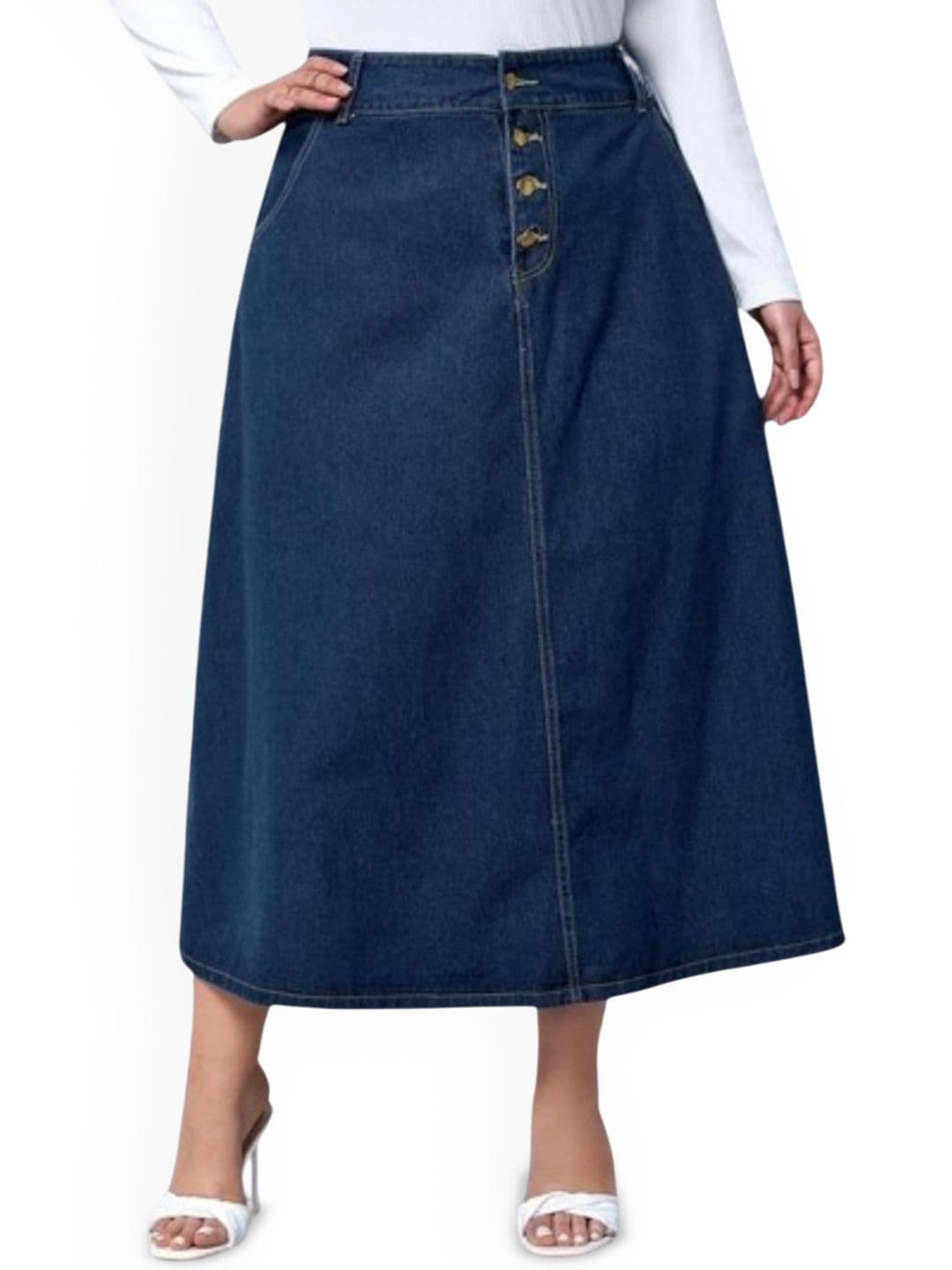 Tripursundari Fashion Tripursundari Women Plus Size A-Line Midi Skirt - view 1