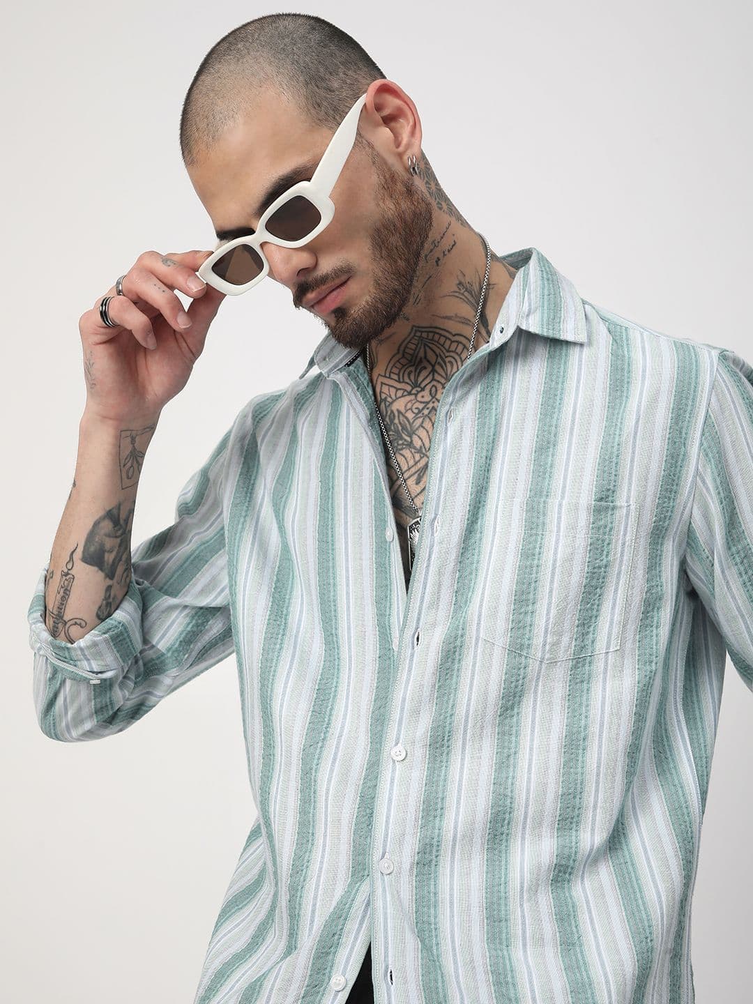 VASTRADO Men Striped Classic Slim Fit Pure Cotton Casual Shirt - view 1