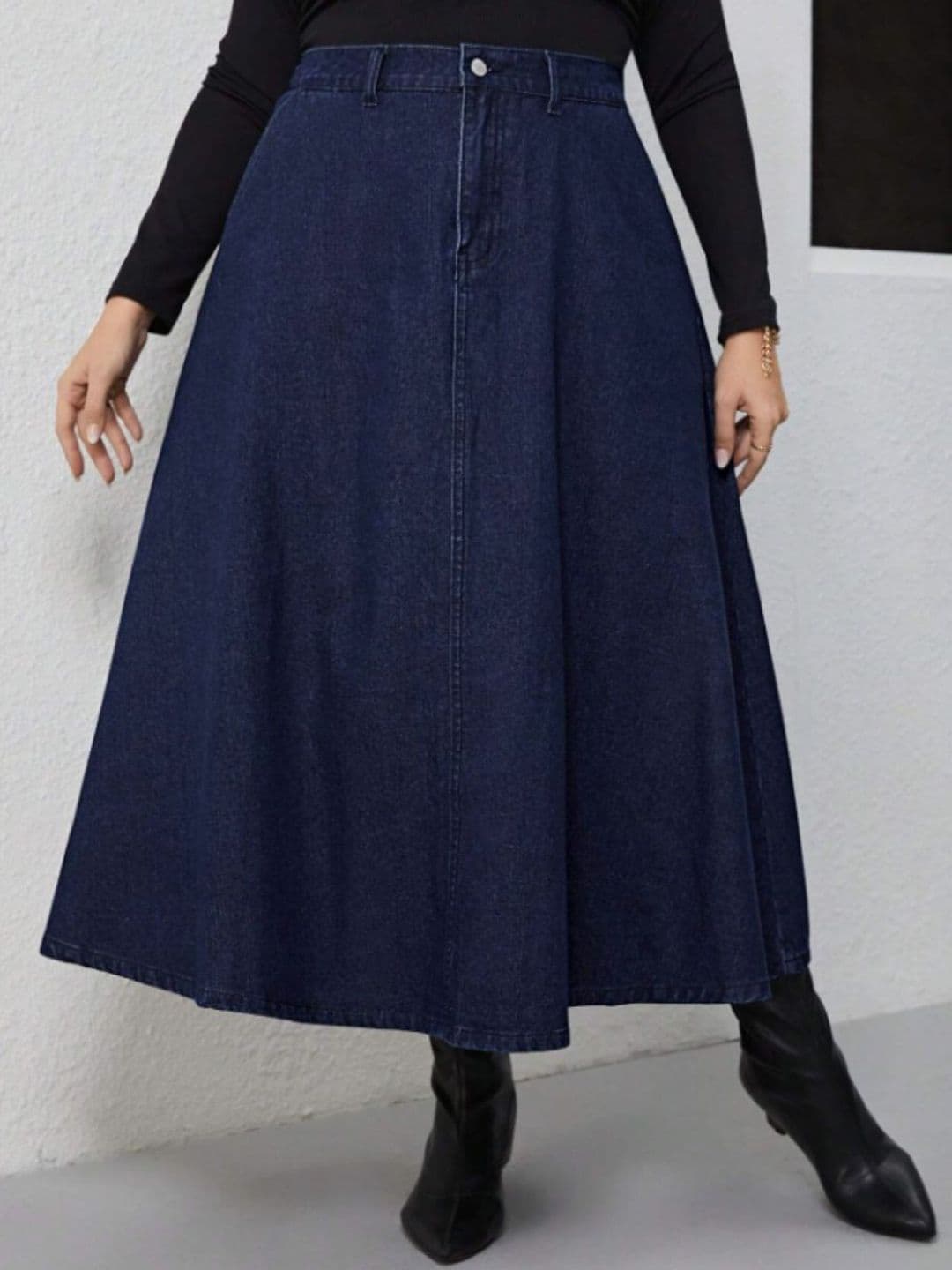 Tripursundari Fashion Women Denim A-Line Maxi Skirt - view 1