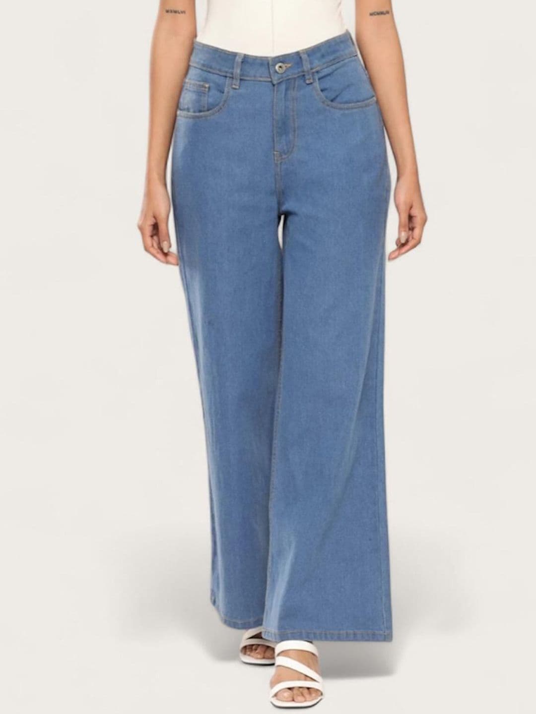 Angelo Women Comfort Wide Leg Barrel Fit High Rise Stretchable Jeans - view 1
