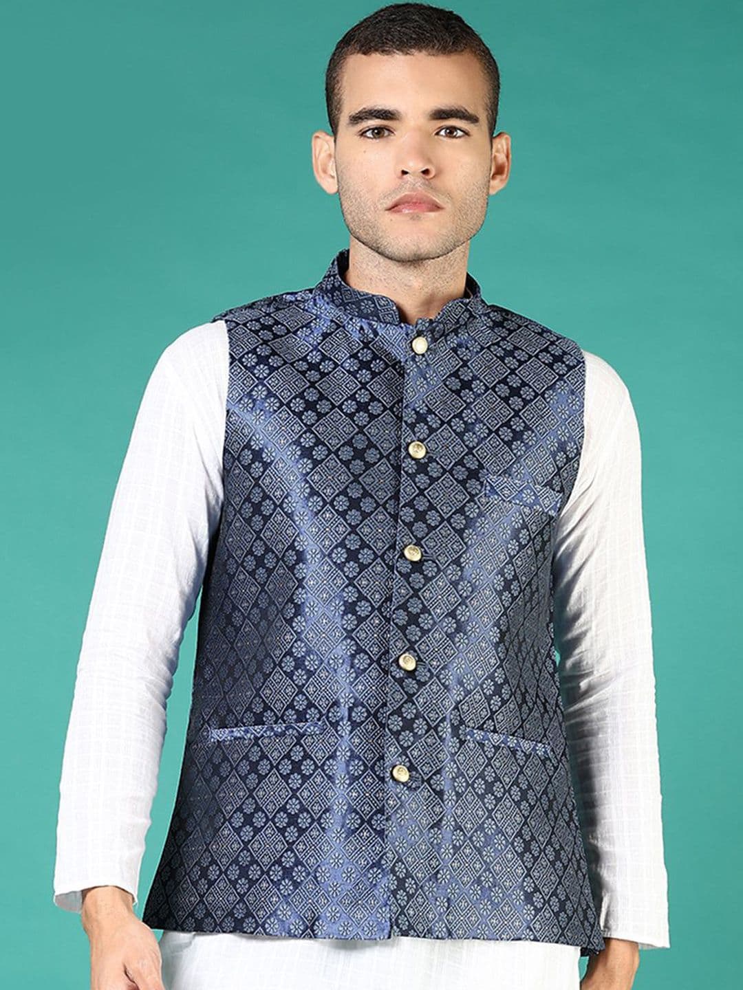 V-Mart Men Mandarin Collar Nehru Jacket - view 1