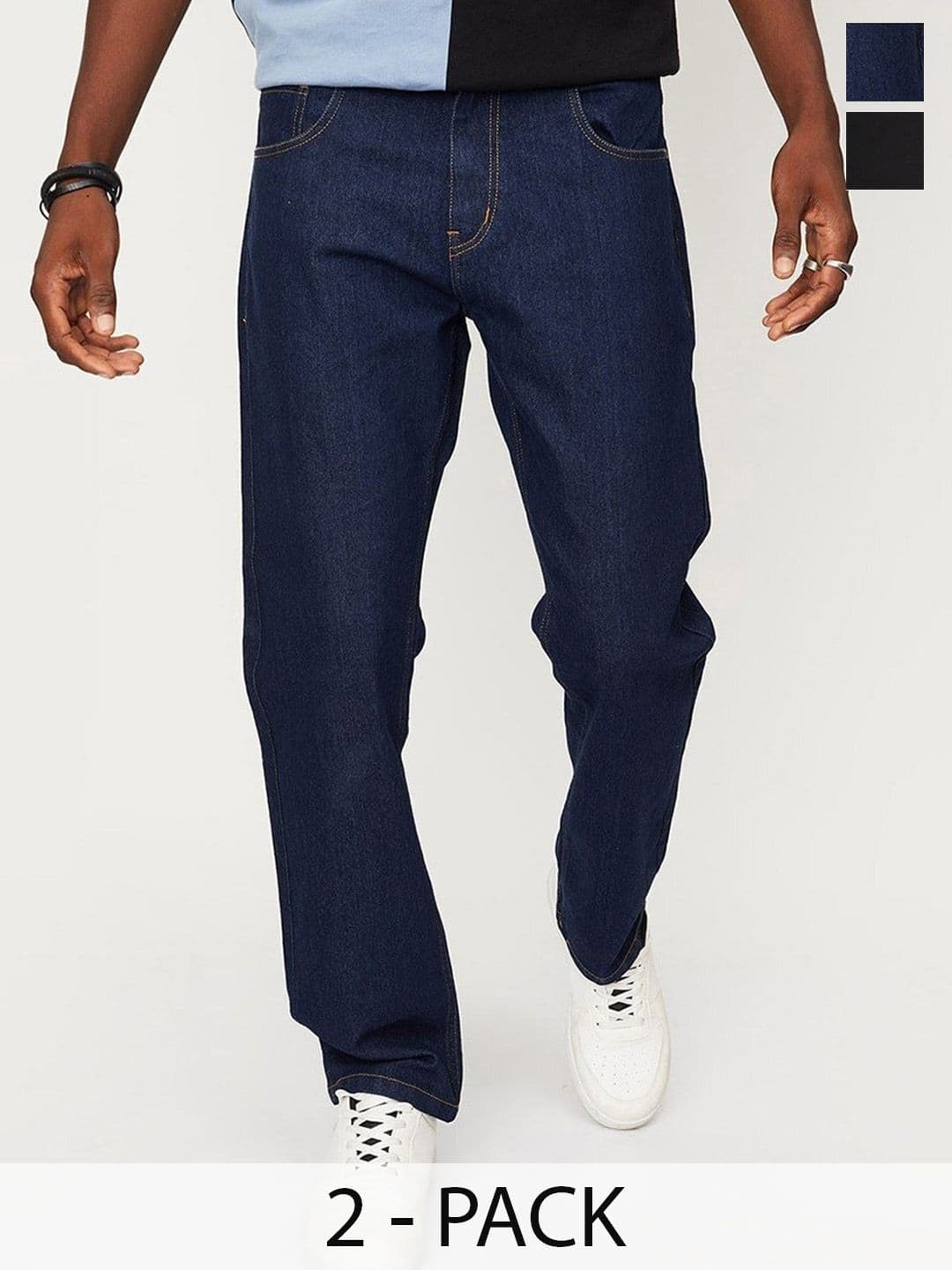 CLUBROCKS Pack Of 2 Men Jean Stretchable Jeans - view 1
