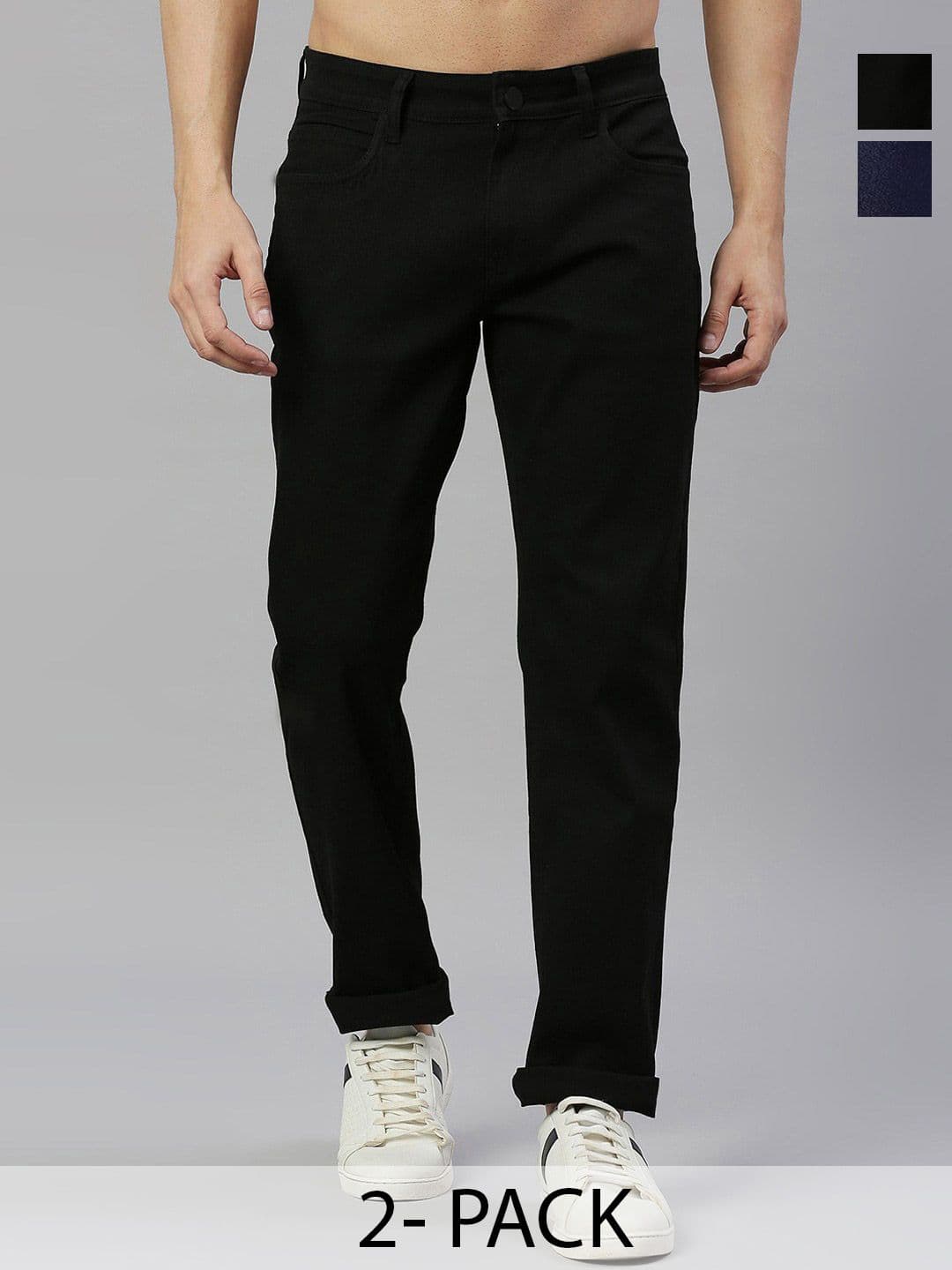 CLUBROCKS Men Jean Slash Knee Stretchable Jeans - view 1