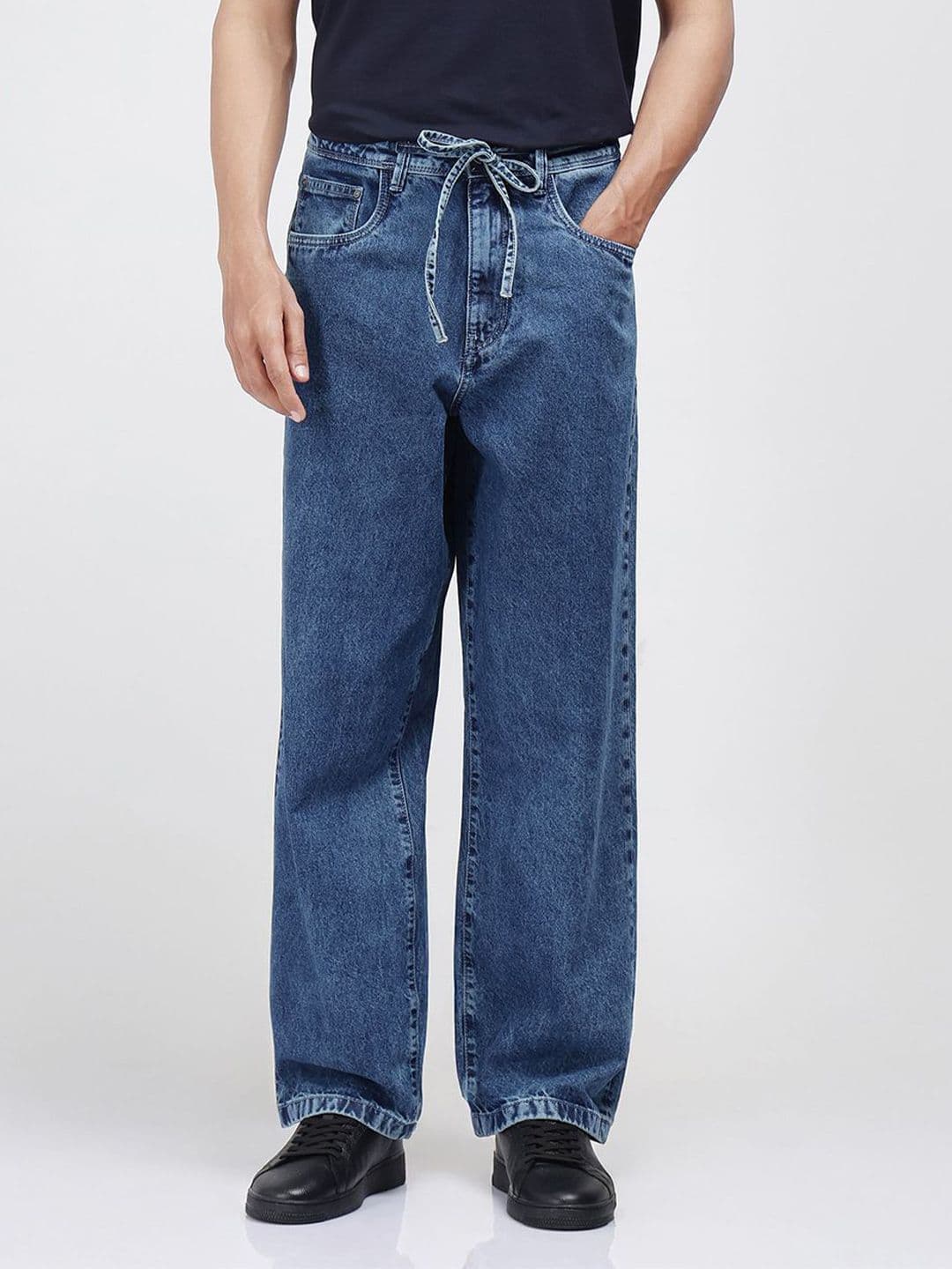 RARE RABBIT Men Comfort Stretchable Otto Light Blue Baggy Jeans - view 1