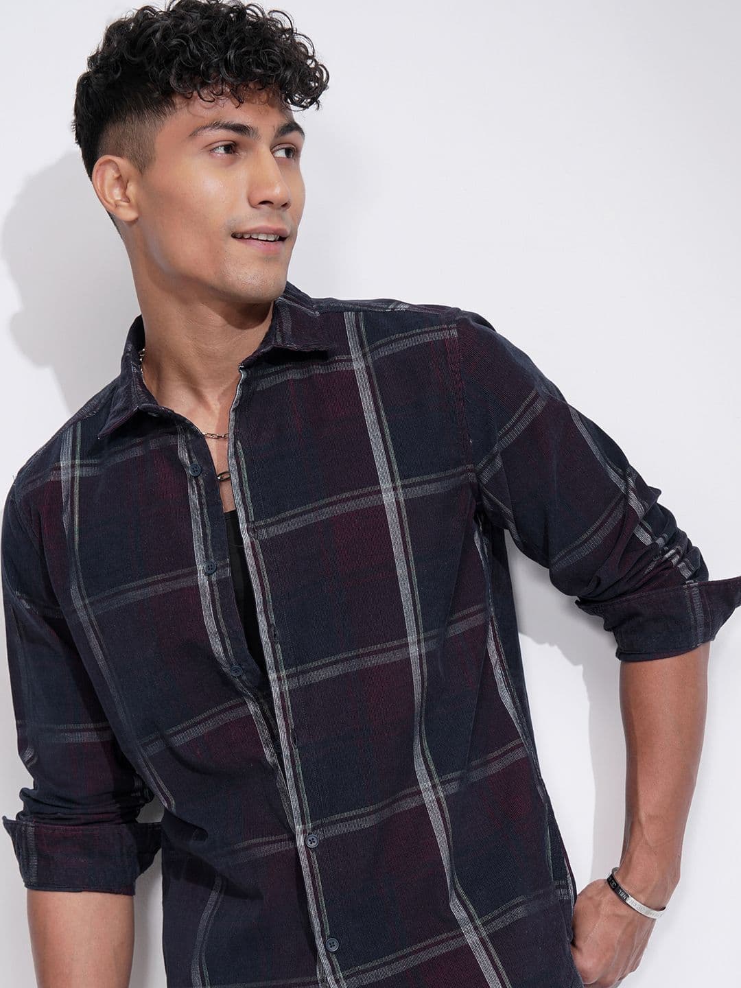 HIGHLANDER Men Comfort Slim Fit Opaque Checked Casual Shirt - view 1