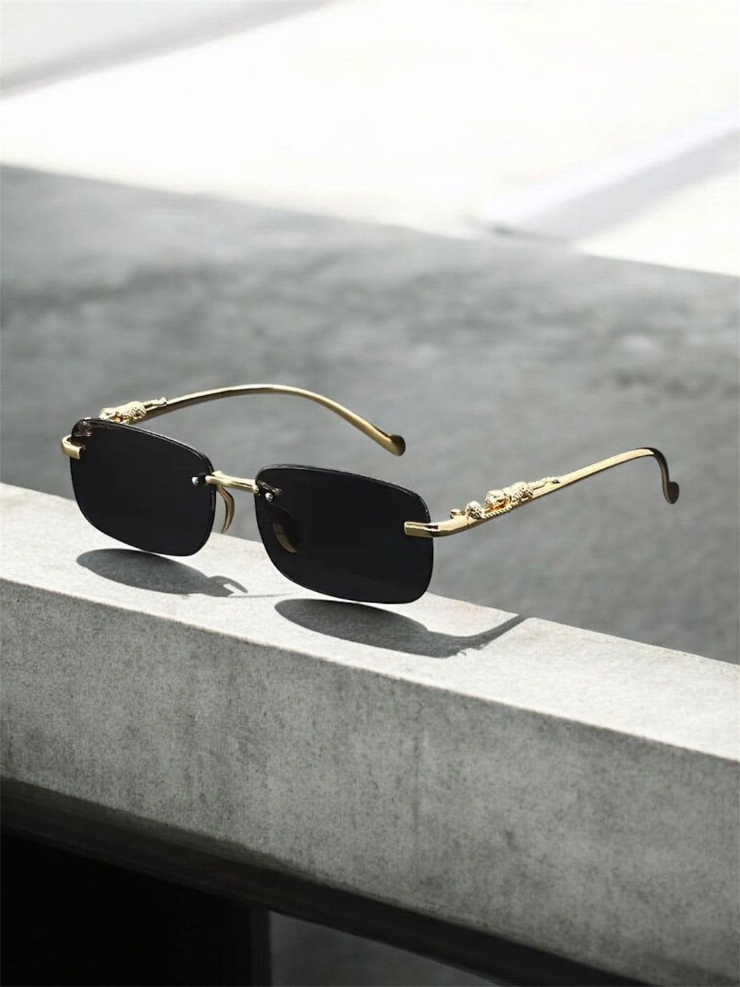 FUNGLASSES Unisex Rectangle Sunglasses with UV Protected Lens - view 1