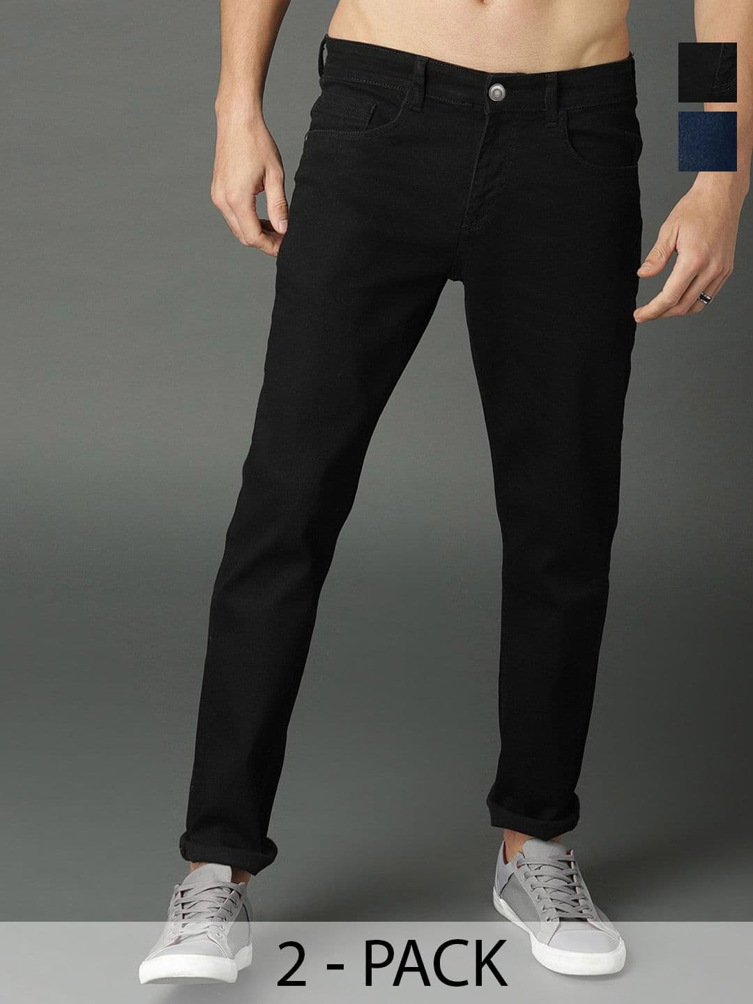 CLUBROCKS Men Jean Slash Knee Stretchable Jeans - view 1