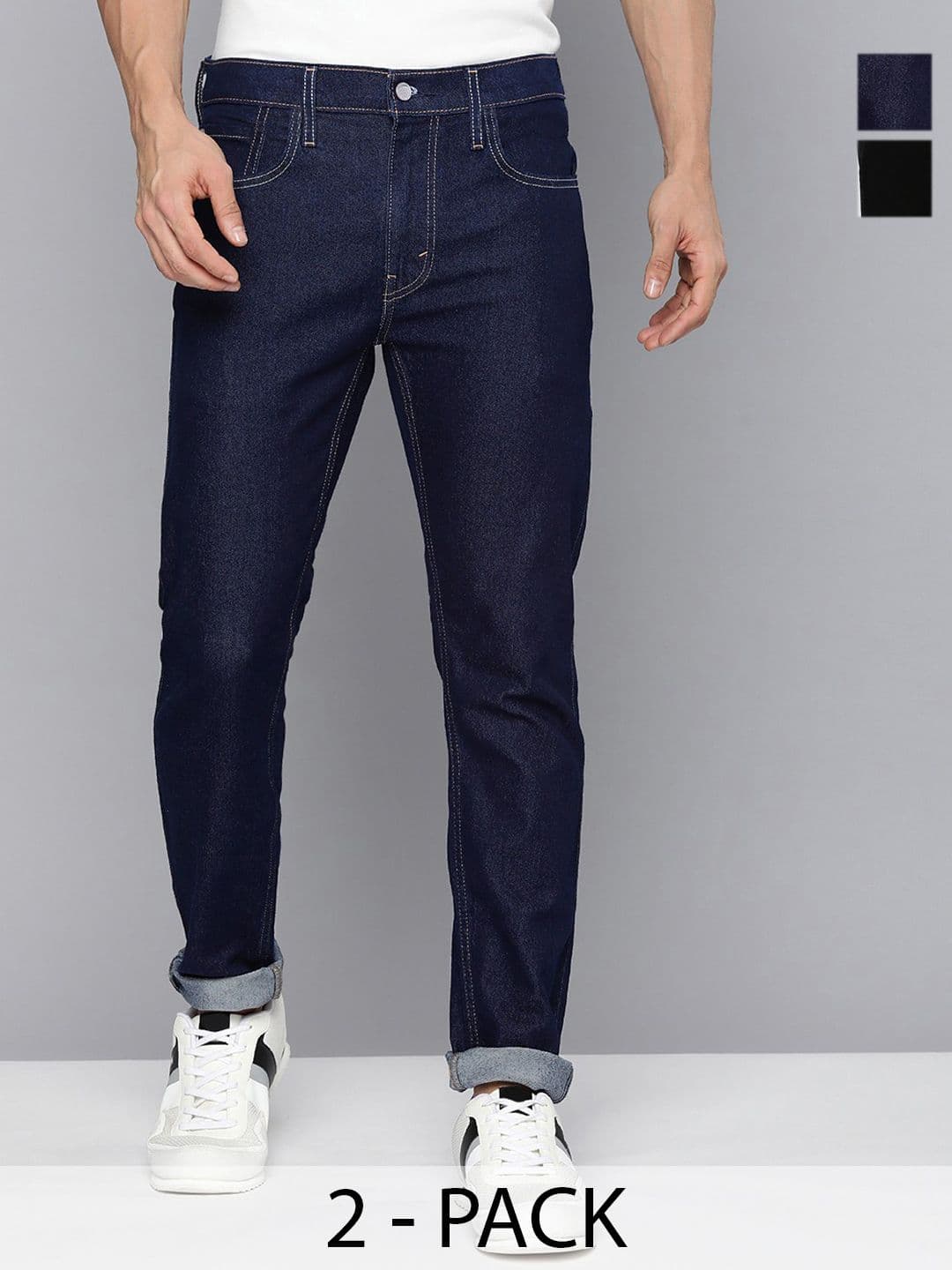 CLUBROCKS Pack Of 2 Men Jean Slim Fit Stretchable Jeans - view 1