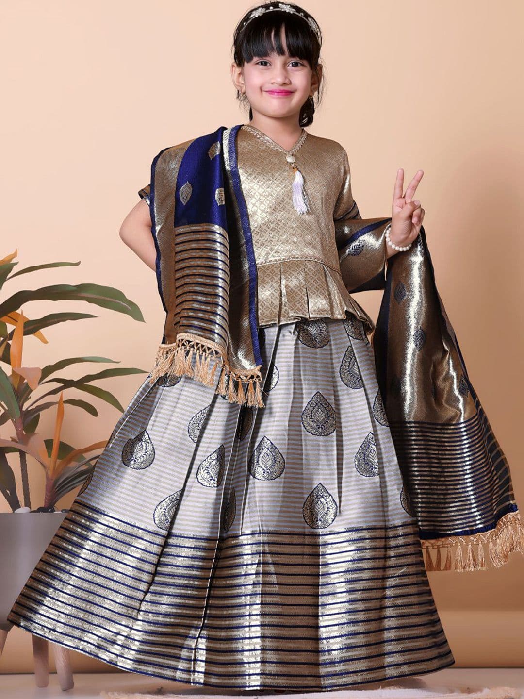 BAESD Girls Woven Design Ready to Wear Lehenga & Blouse With Dupatta - view 1