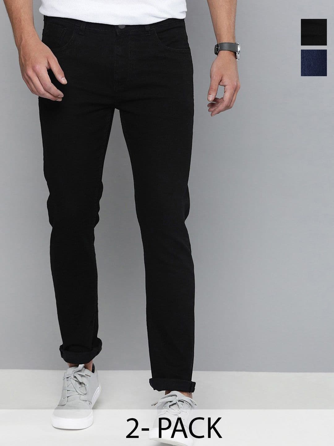 CLUBROCKS Men Jean Slash Knee Stretchable Jeans - view 1
