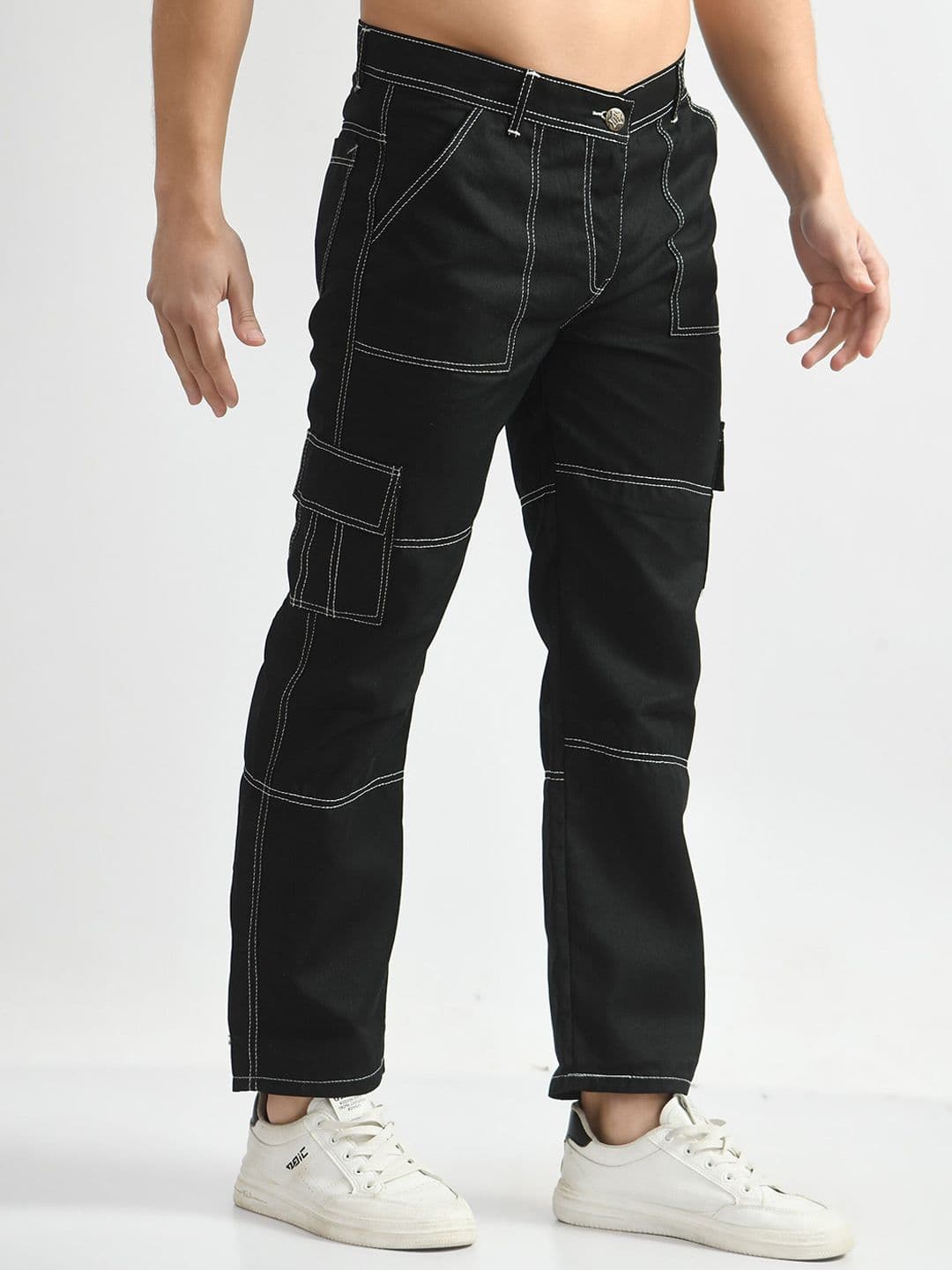 LINARIA Men Classic Mid-Rise Cargo Styles Jeans - view 1