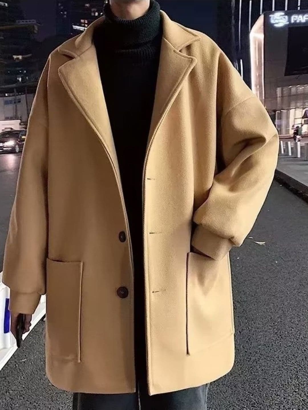 StyleCast Men Lapel Collar Solid Casual Open Front Jacket - view 1