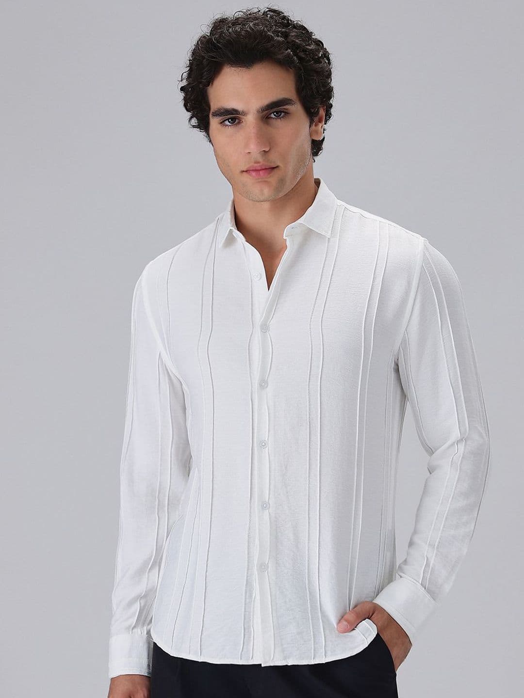 Banana Club Men Classic Slim Fit Textured Casual Shirt - view 1