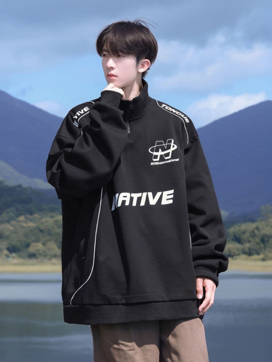 StyleCast Men Typography Tailored Jacket - view 1