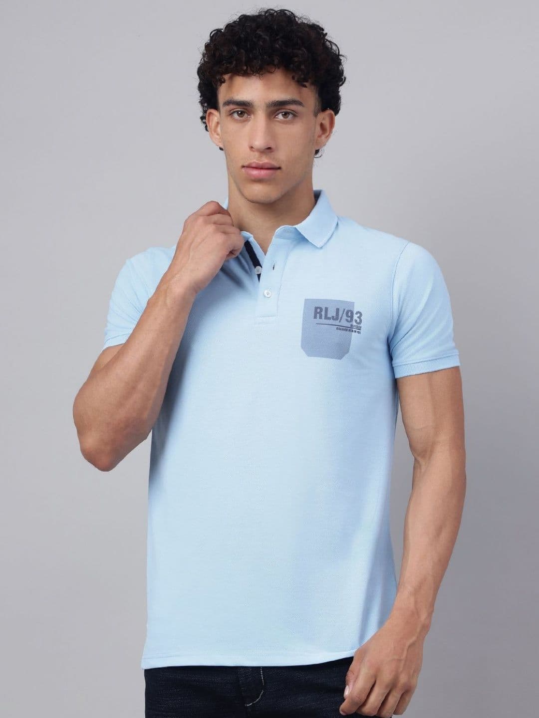 Richlook Men Polo Collar Applique T-shirt - view 1