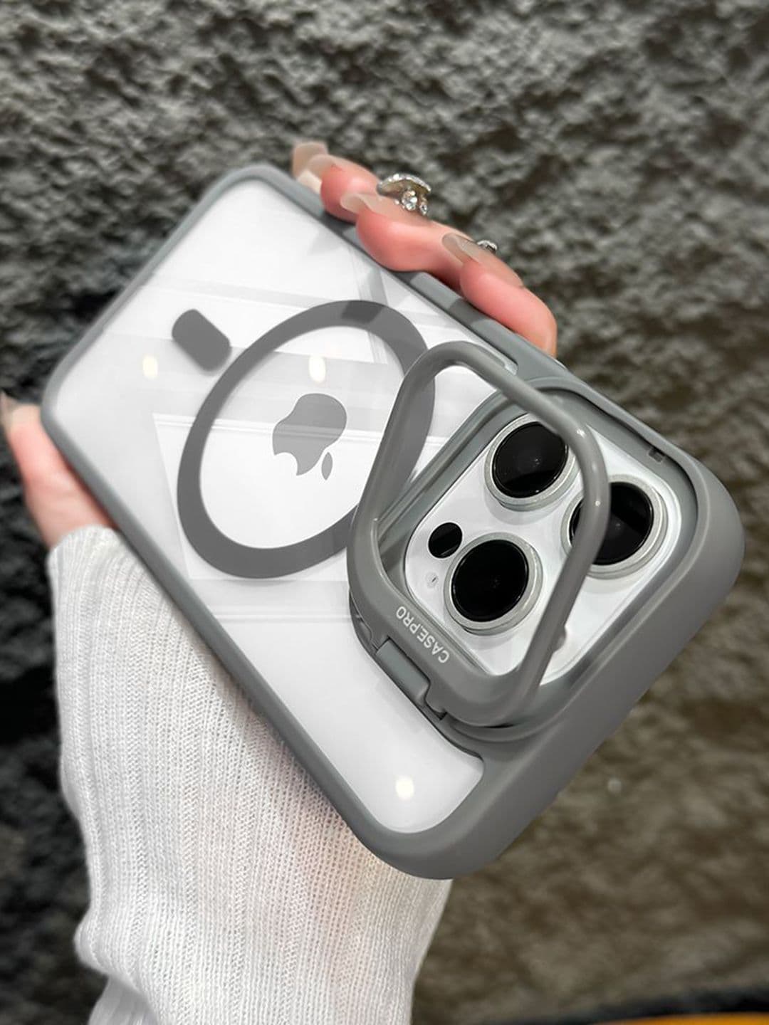 Luxury Kase Solid Printed iPhone 16 Pro Max Back Case Mobile Accessories