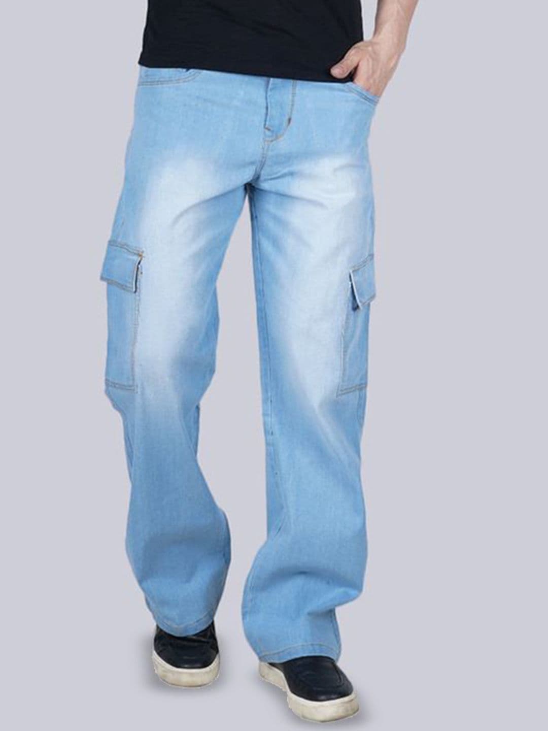 LINARIA Men Cotton Classic Boyfriend Fit Low Distress Light Fade Jeans - view 1