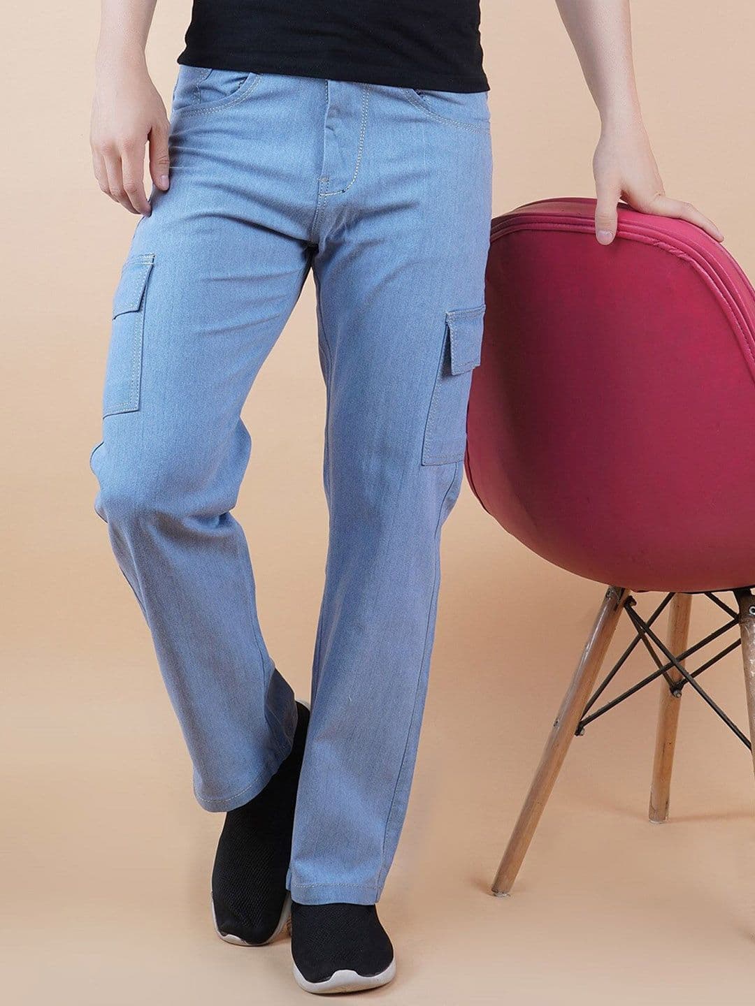 LINARIA Men Classic Cotton Regular Fit Light Fade Jeans - view 1