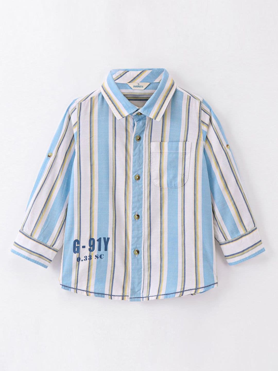 Infinity Boys Multi Stripes Opaque Striped Casual Shirt - view 1