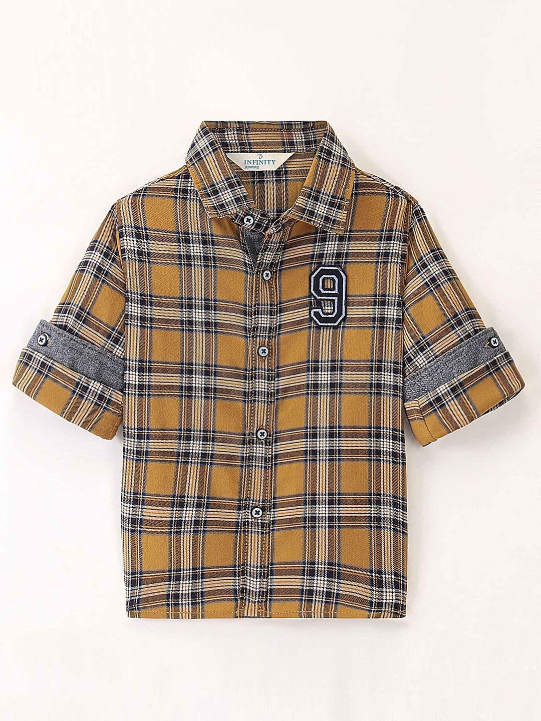 Infinity Boys Tartan Checks Opaque Checked Casual Shirt - view 1