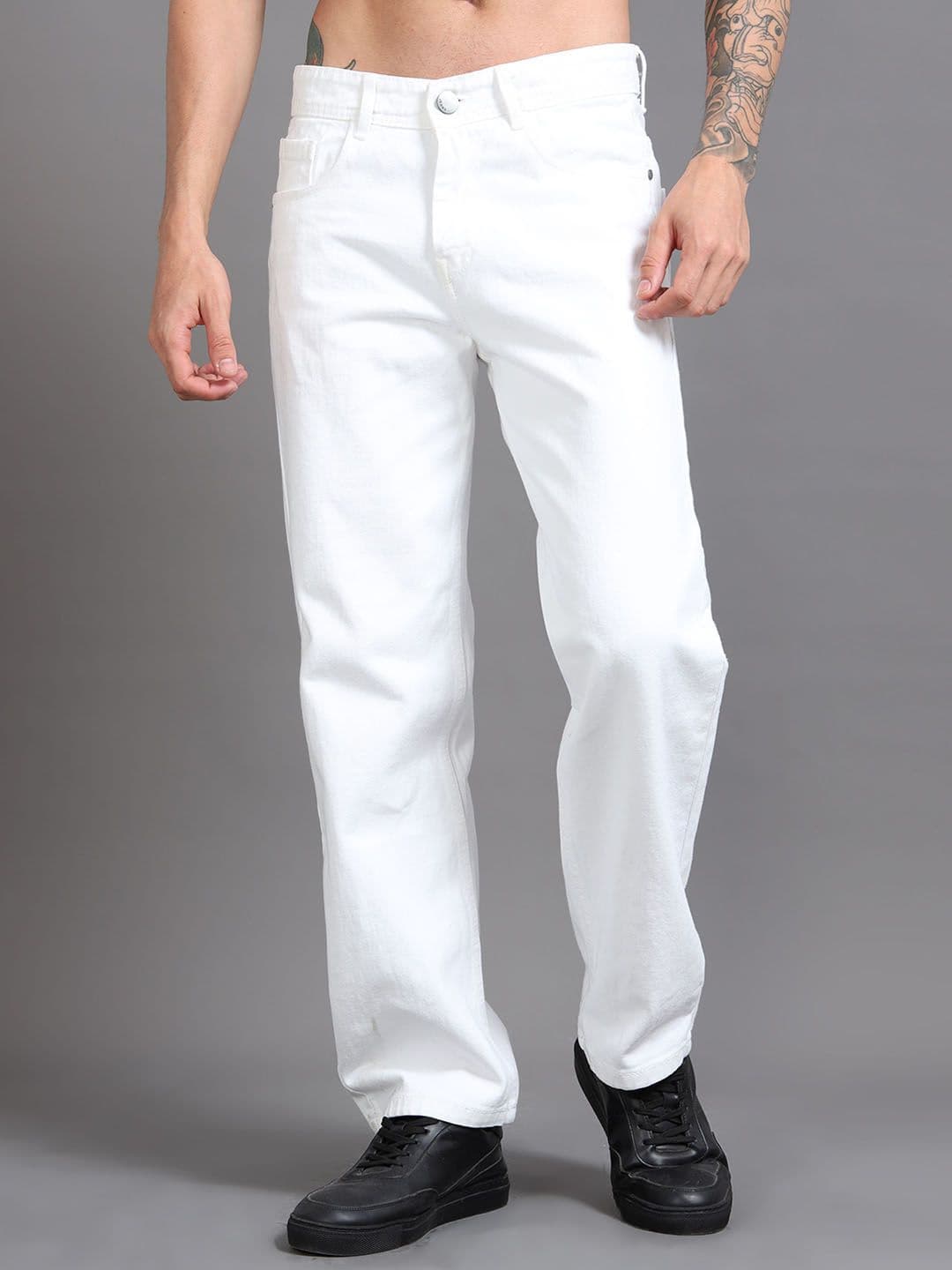 Kolor Fusion Men Loose Mid-Rise Baggy Fit Clean Look Cotton Jeans - view 1