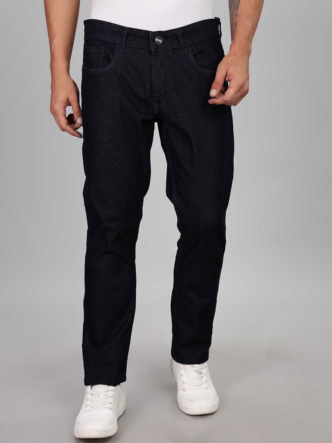 Mast & Harbour Men Straight Fit Mid-Rise Clean Look Jeans - view 1