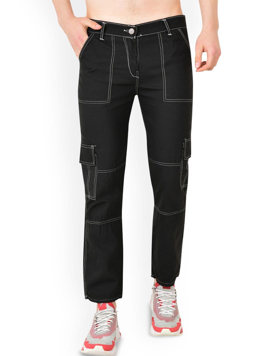LINARIA Men Classic Slim Fit Mid-Rise Mildly Distressed Jeans - view 1