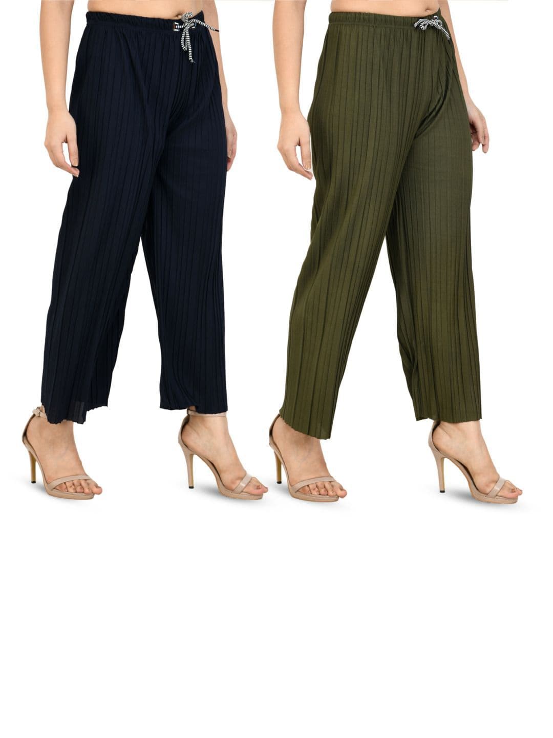 Brainbees Women Pack Of 2 Straight Palazzos - view 1