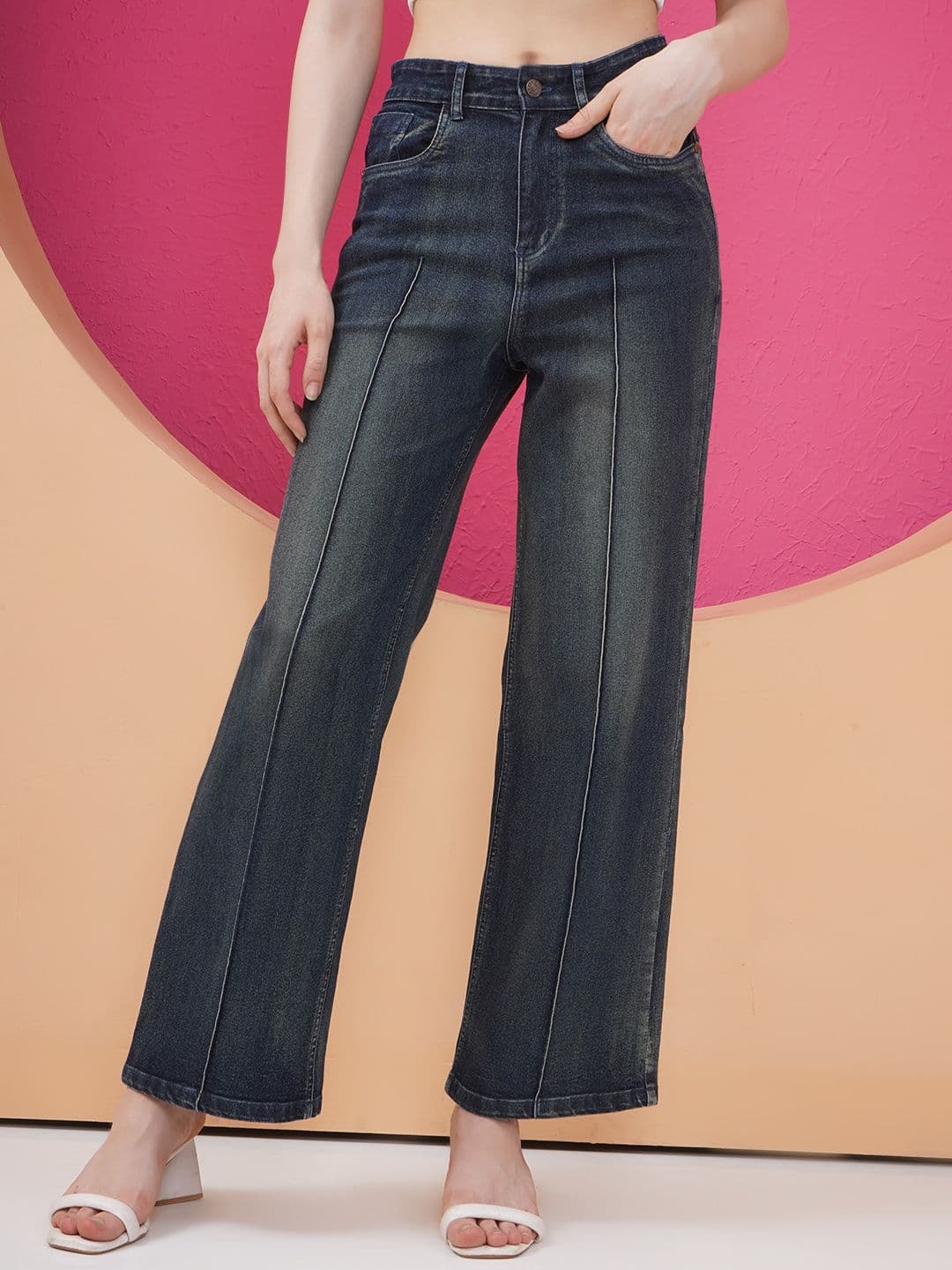 PUELLA Women straight fit Mid-Rise Stretchable Jeans - view 1
