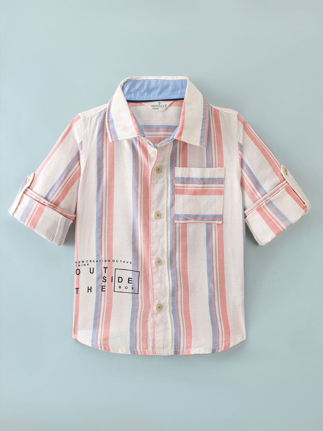 Infinity Boys Multi Stripes Opaque Striped Casual Shirt - view 1