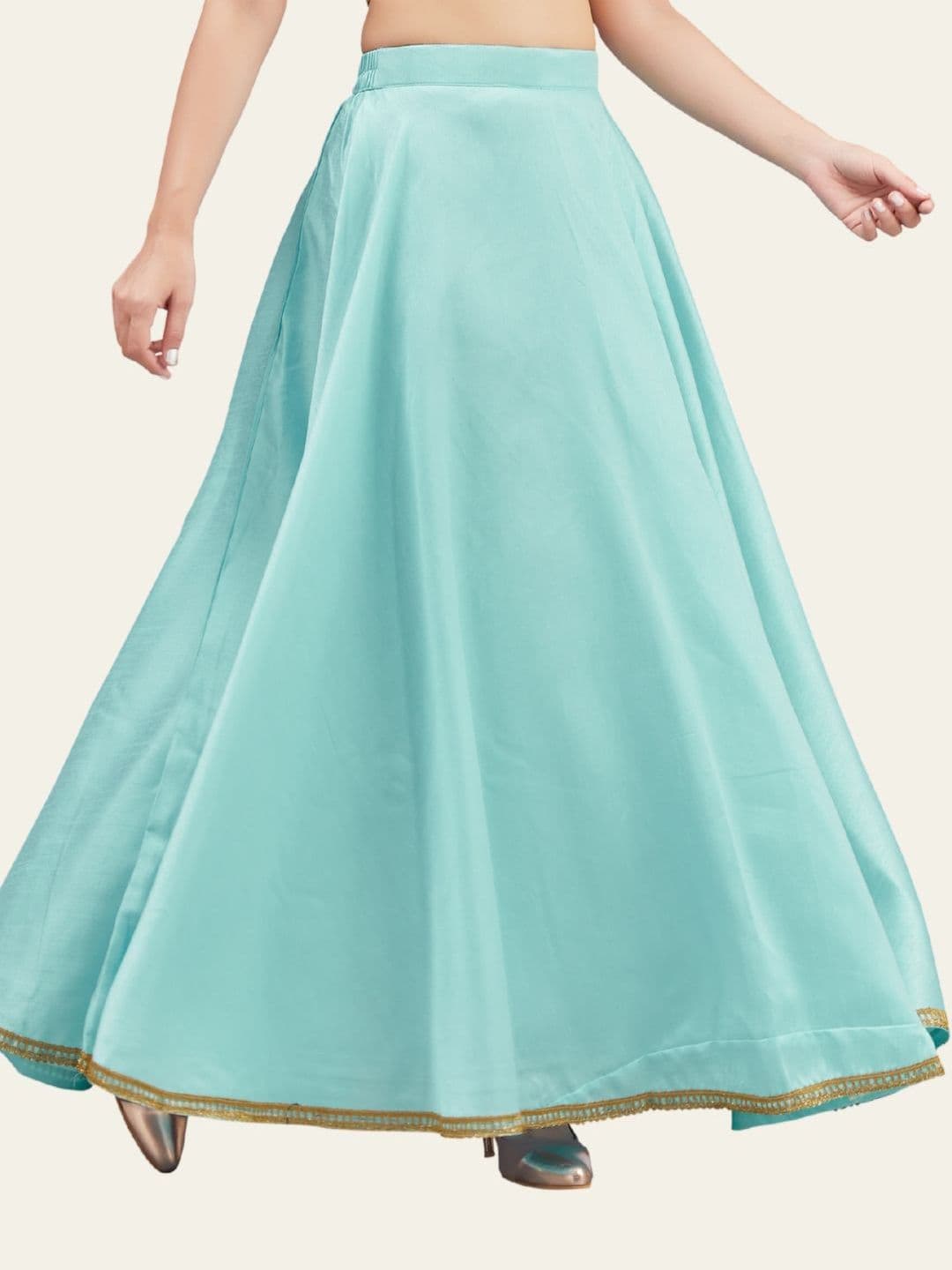 Studio Shringaar Flared Maxi Ethnic Skirt - view 1