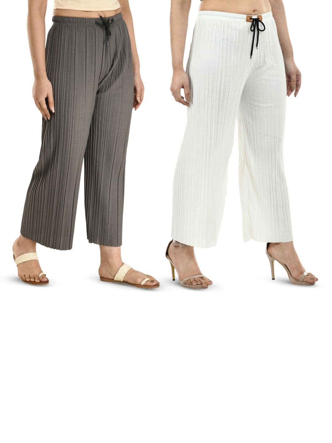 Brainbees Women Pack Of 2 Straight Palazzos - view 1