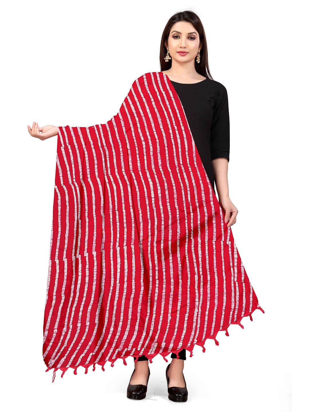 Vicharan Batik Printed Cotton Dupatta - view 1