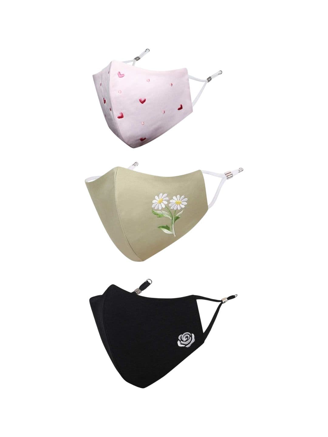 MASQ Pack Of 3 Organic Cotton 4-Layered Dust Production Masks - view 1