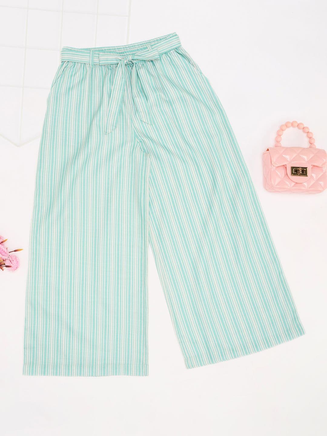 AKKRITI BY PANTALOONS Girls Striped Palazzos - view 1