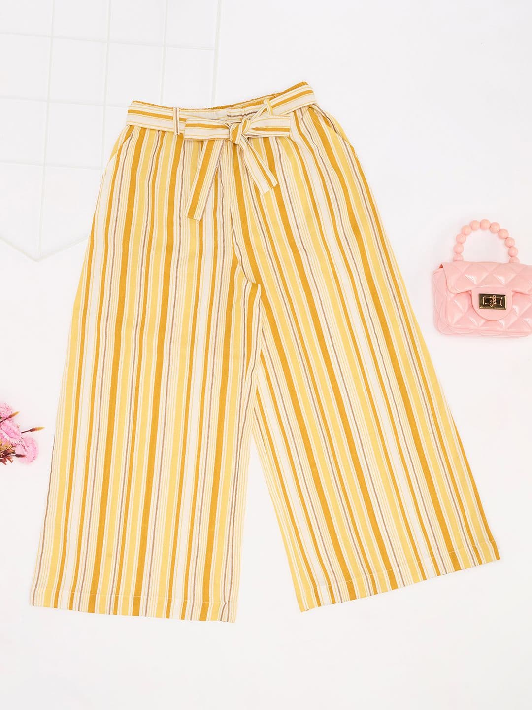 AKKRITI BY PANTALOONS Girls Striped Palazzos - view 1