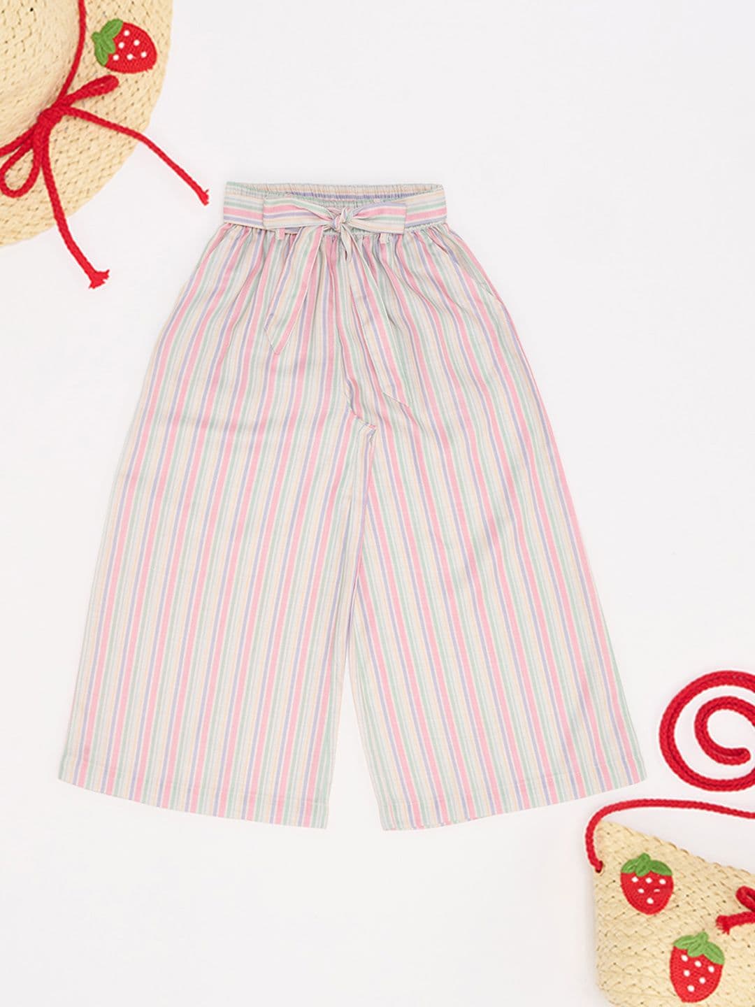 AKKRITI BY PANTALOONS Girls Striped Palazzos - view 1