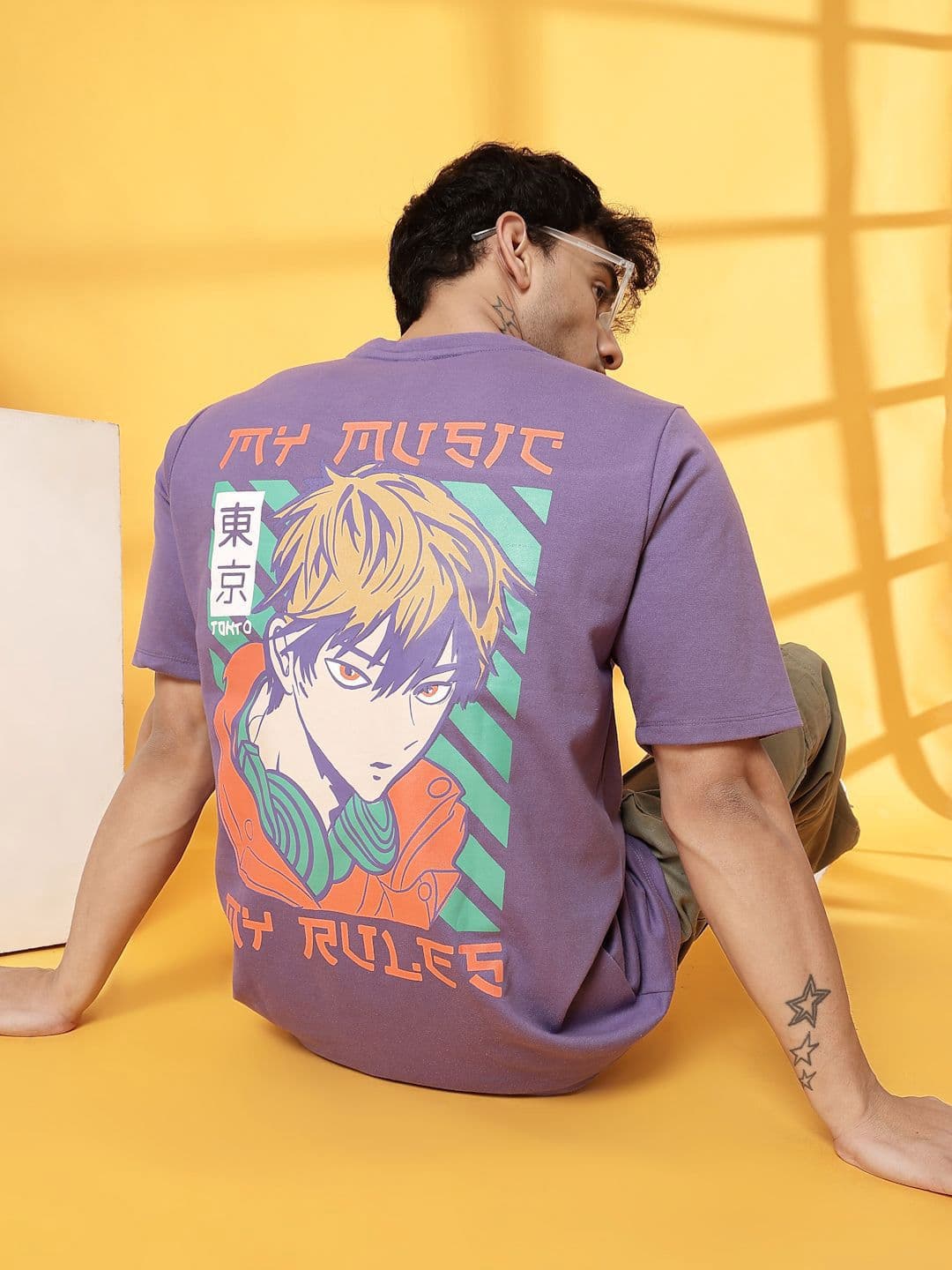Rigo Unisex Graphic Printed Round Neck Cotton Oversized T-shirt - view 1