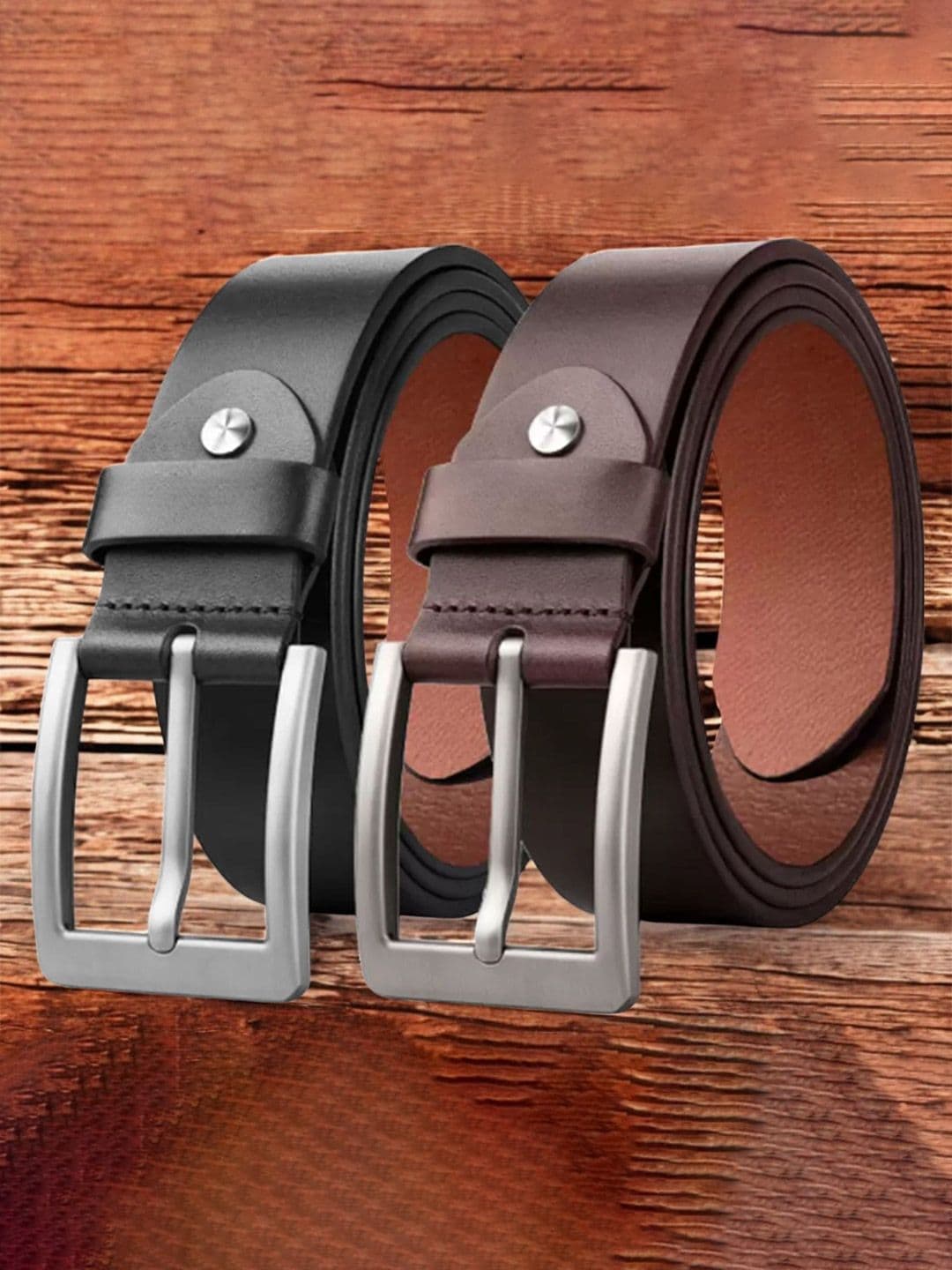 The Roadster Lifestyle Co. Men Set Of 2 Leather Formal Belts - view 1