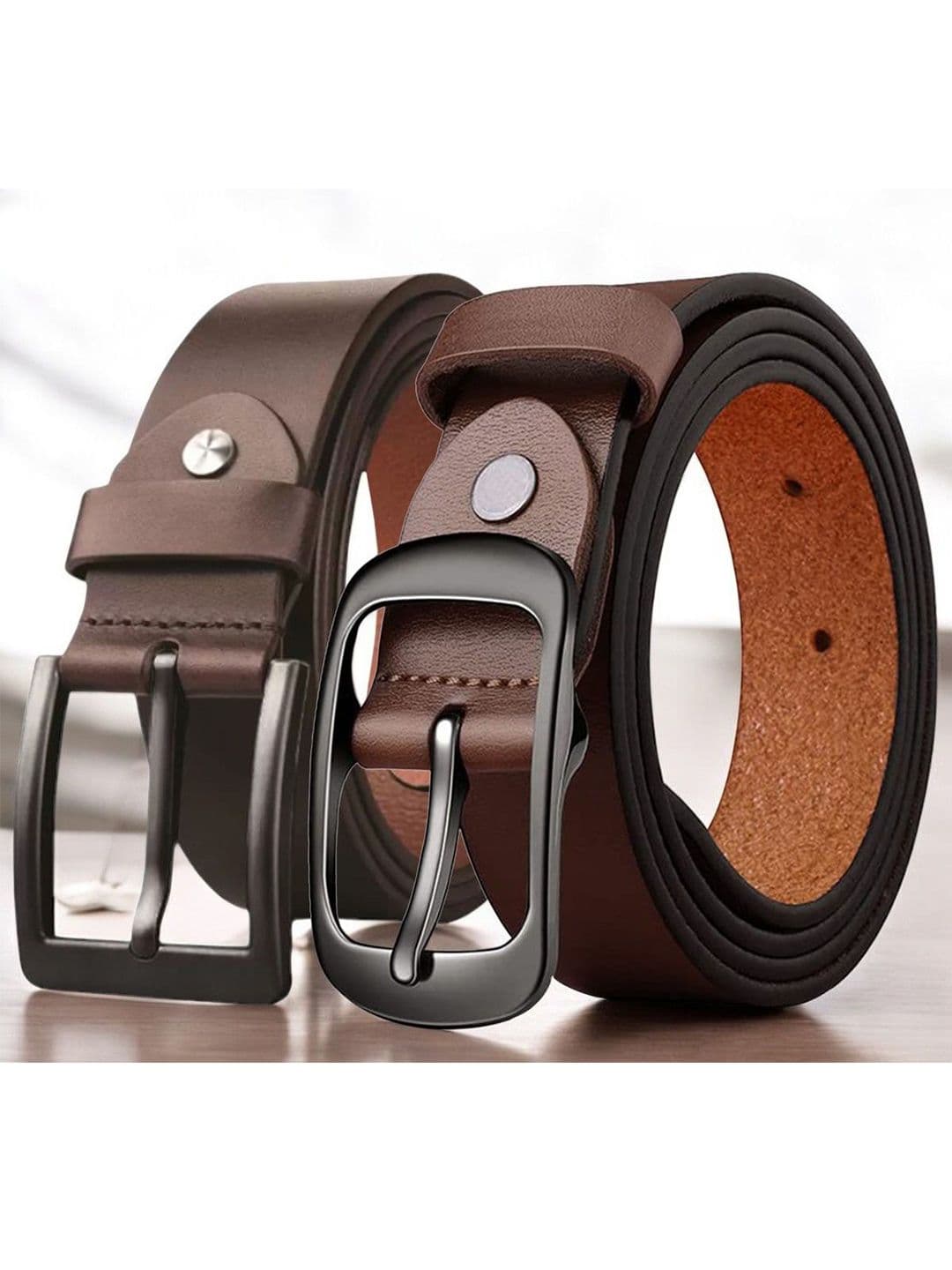 The Roadster Lifestyle Co. Men Set Of 2 Leather Formal Belts - view 1