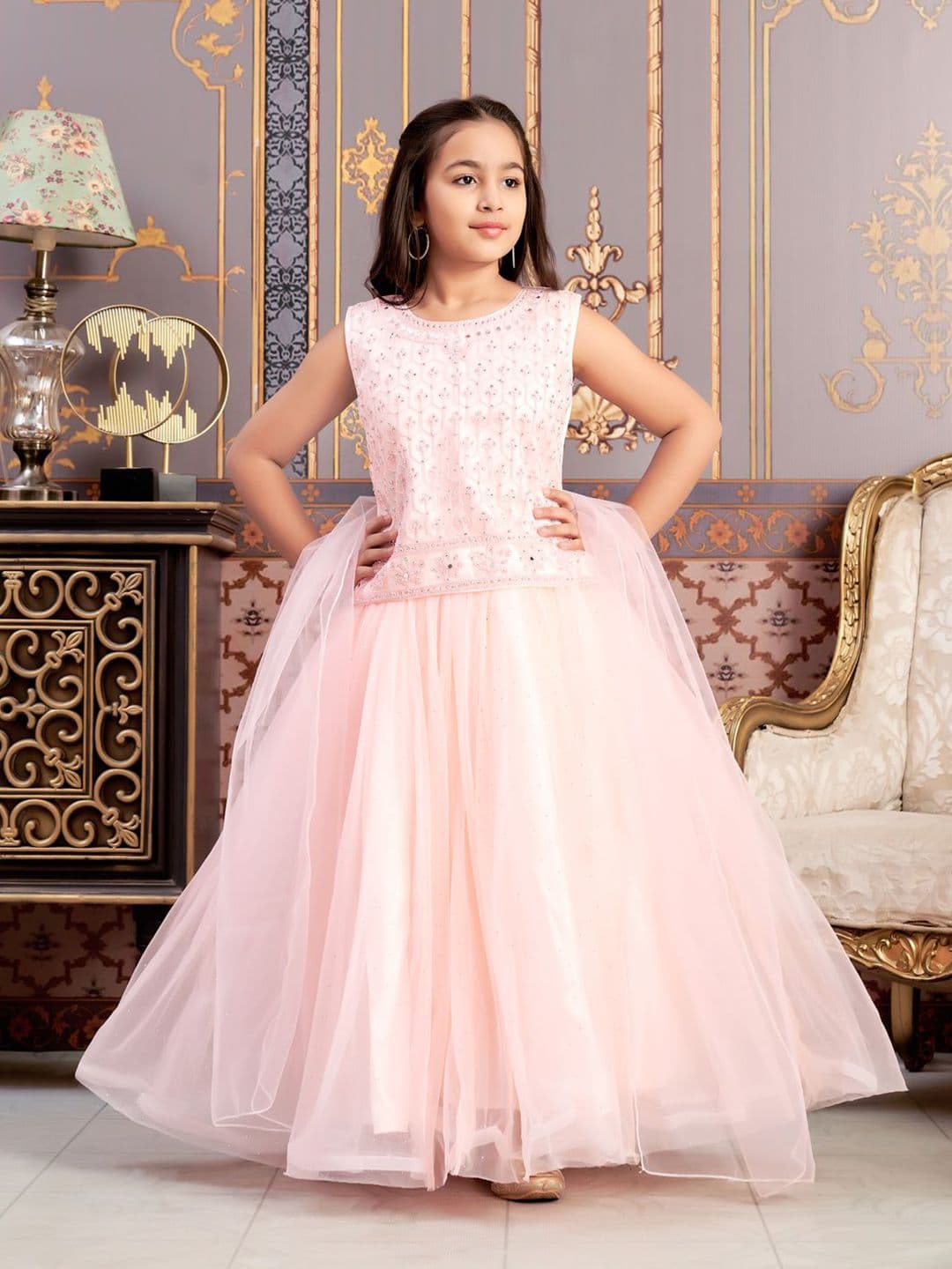 BAESD Girls Embroidered Ready to Wear Lehenga & Blouse With Dupatta - view 1
