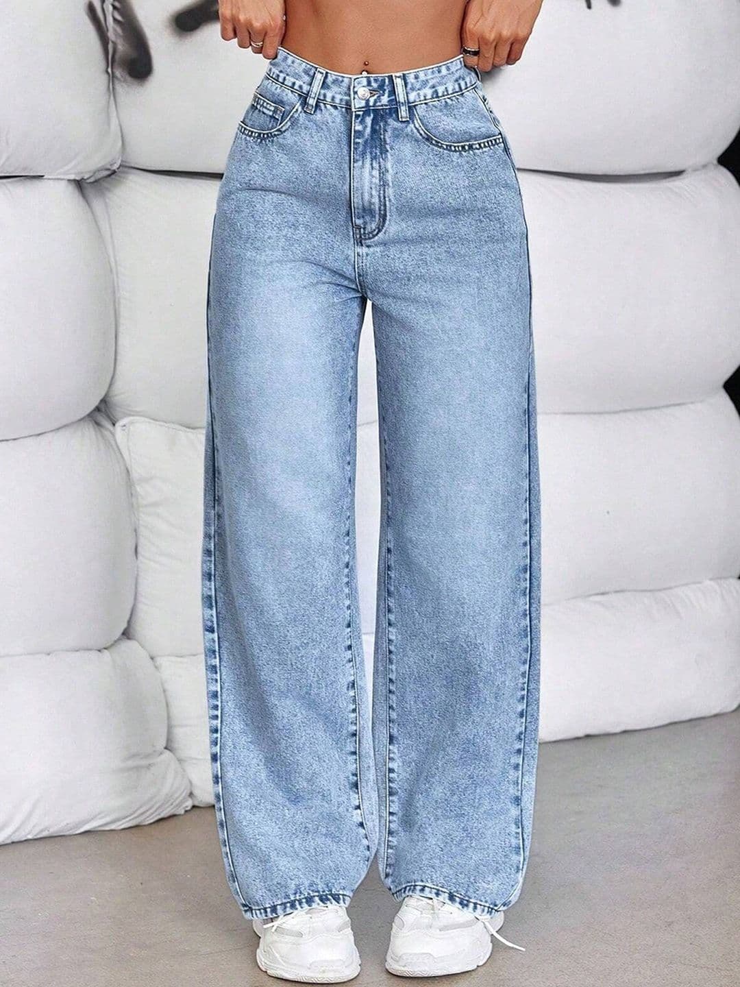 Aadvi Fashion Women Jean High-Rise Heavy Fade Stretchable Jeans - Baggy - view 1