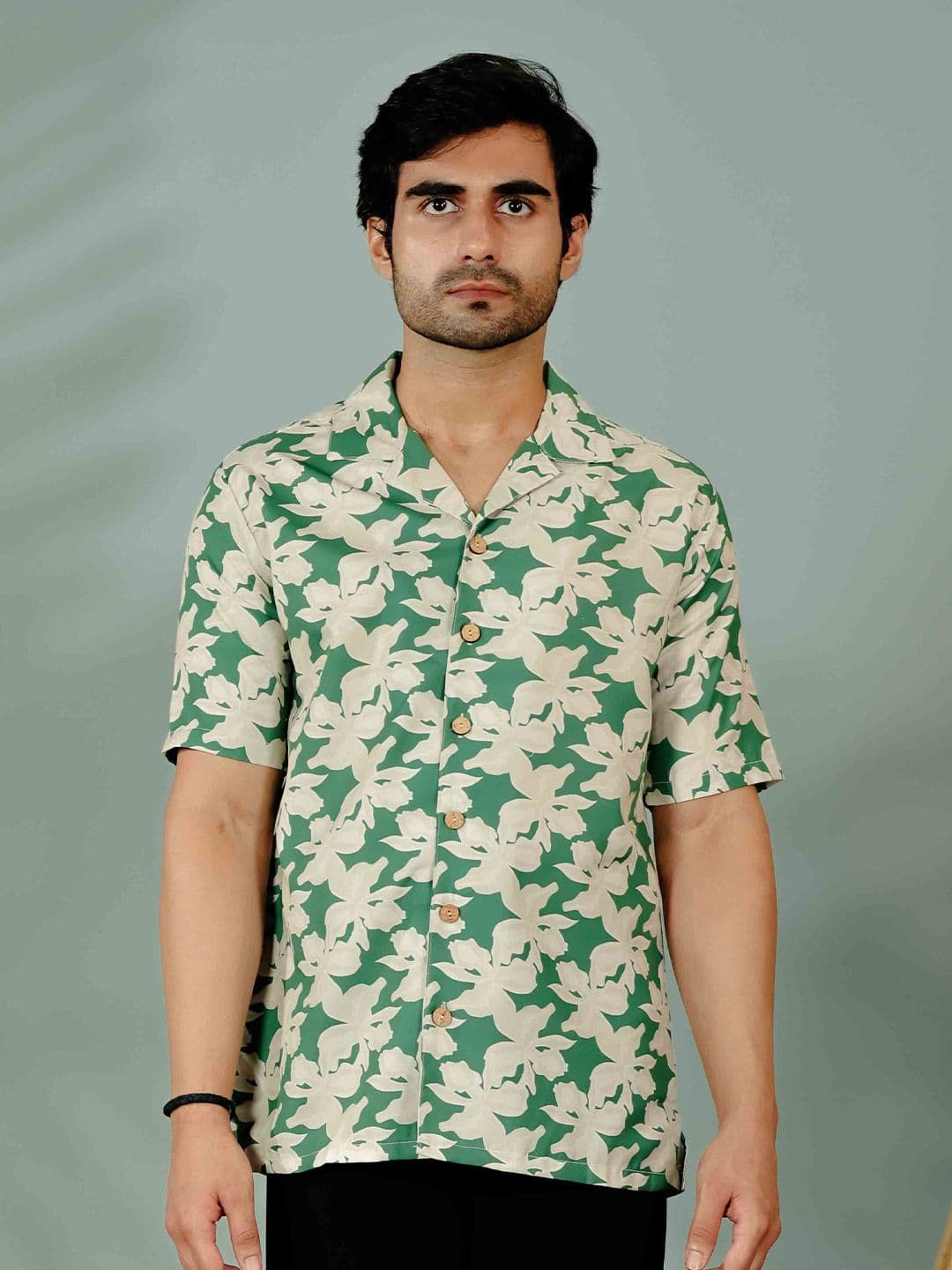 Shortscape Men Standard Fit Cuban Collar Floral Printed Casual Shirt - view 1