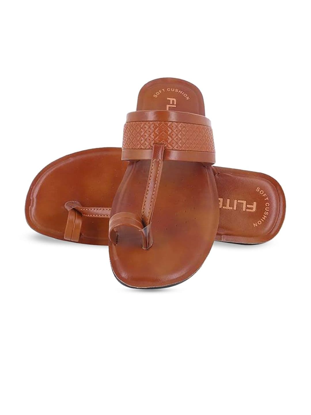 FLITE Men Textured Open Toe One Toe Flip Flops - view 1