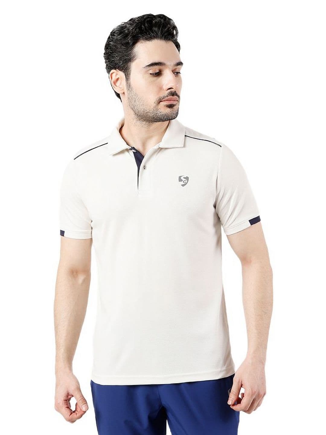 SG Men Polo Collar Solid Sports T-shirt - view 1