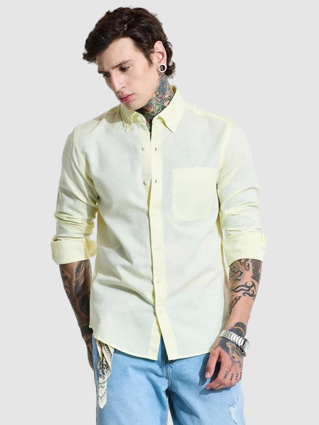 Snitch Men Smart Slim Fit Button-Down Collar Solid Casual Shirt - view 1