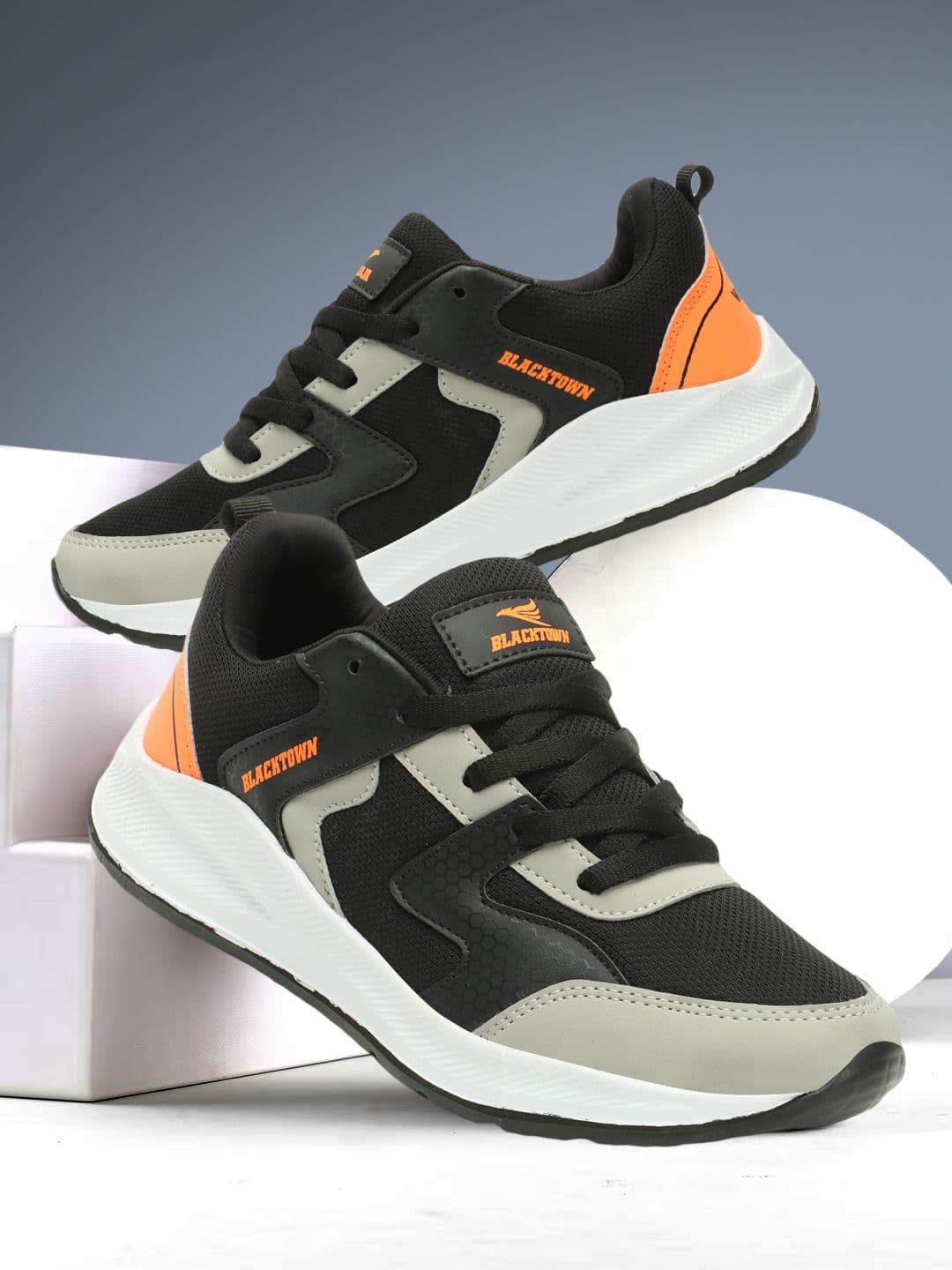 Blacktown Men Lace-Ups Mesh Running Non-Marking Shoes - view 1
