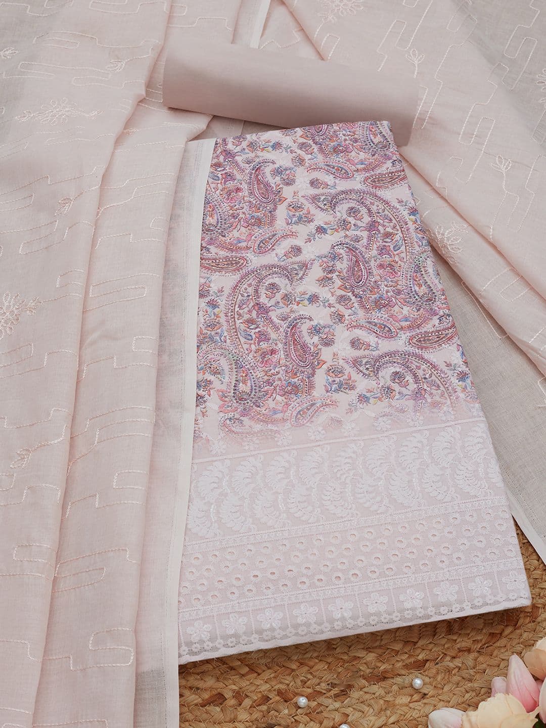 Soch Paisley Printed Unstitched Dress Material - view 1