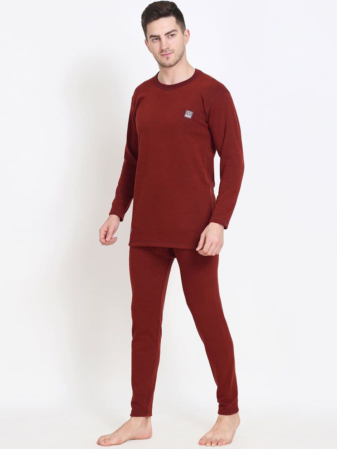 OOSHIN UK Men Cotton Round Neck Thermal Set - view 1